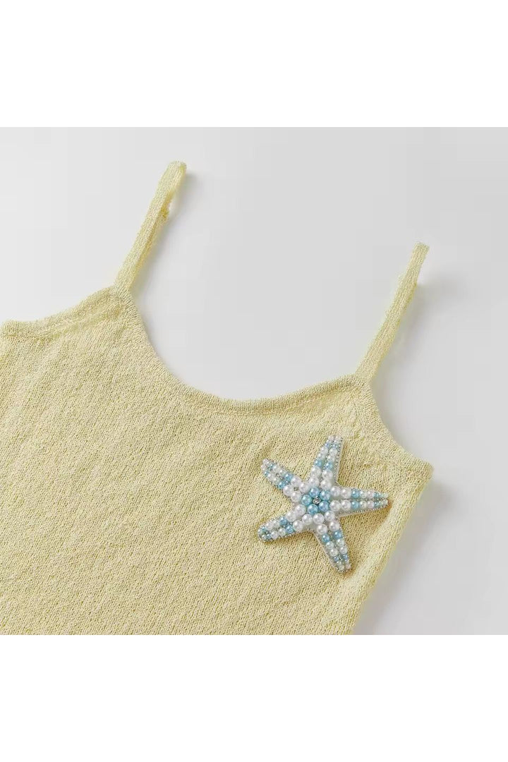 Strickkleid „Stella Mare“ in Lemon Cream