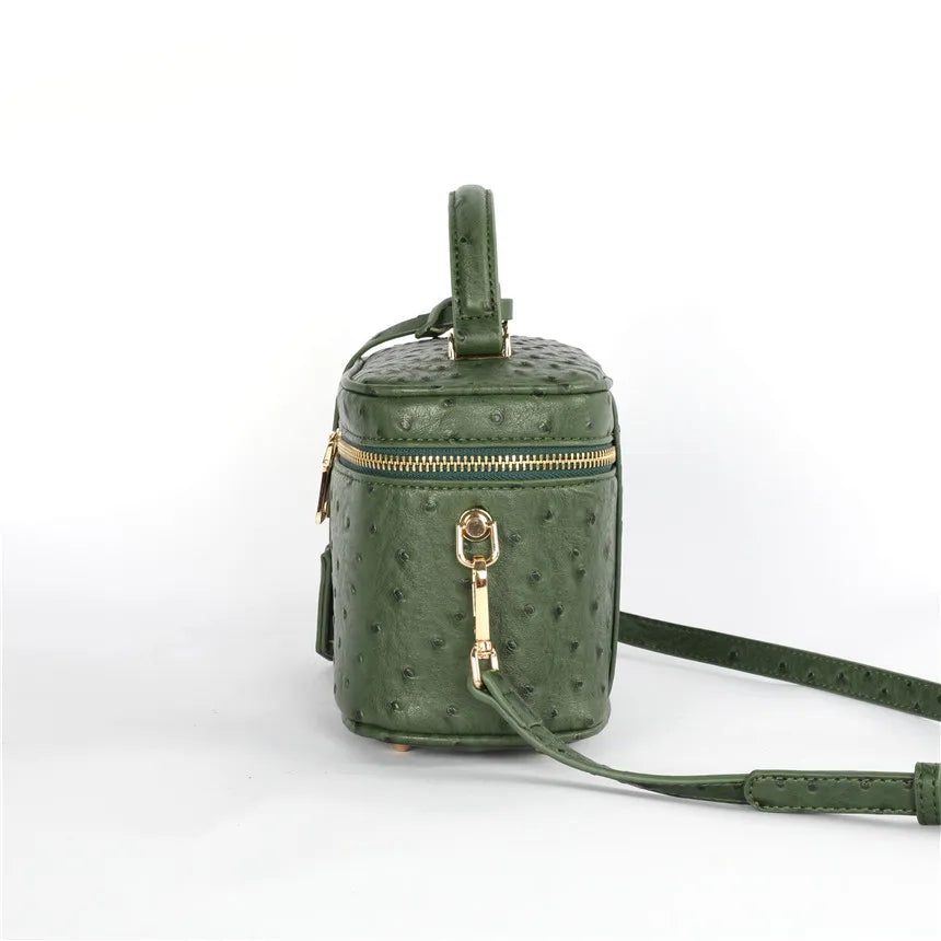 AURÉLIA Emerald Box Bag – Luxuriöse Struktur Handtasche