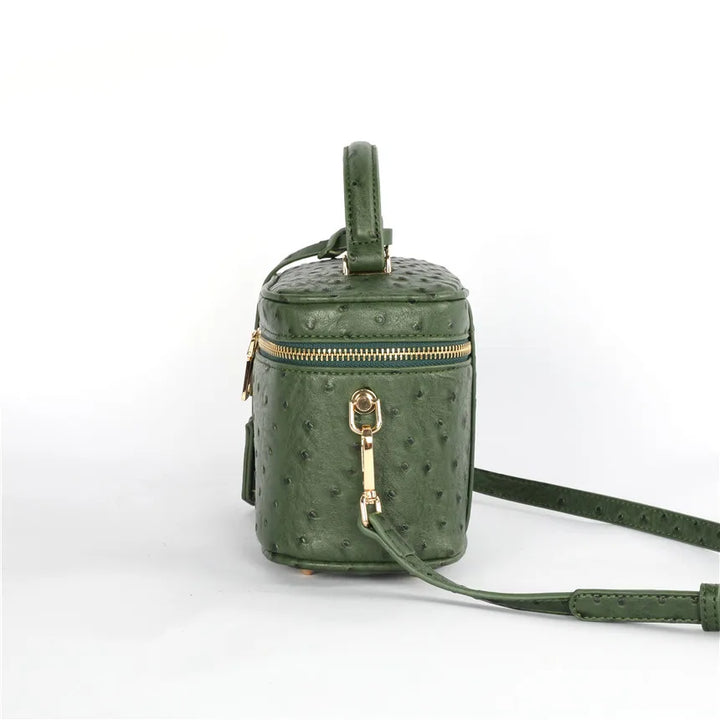 AURÉLIA Emerald Box Bag – Luxuriöse Struktur Handtasche