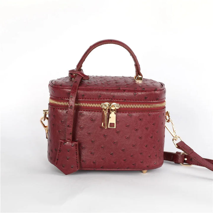 AURÉLIA Emerald Box Bag – Luxuriöse Struktur Handtasche