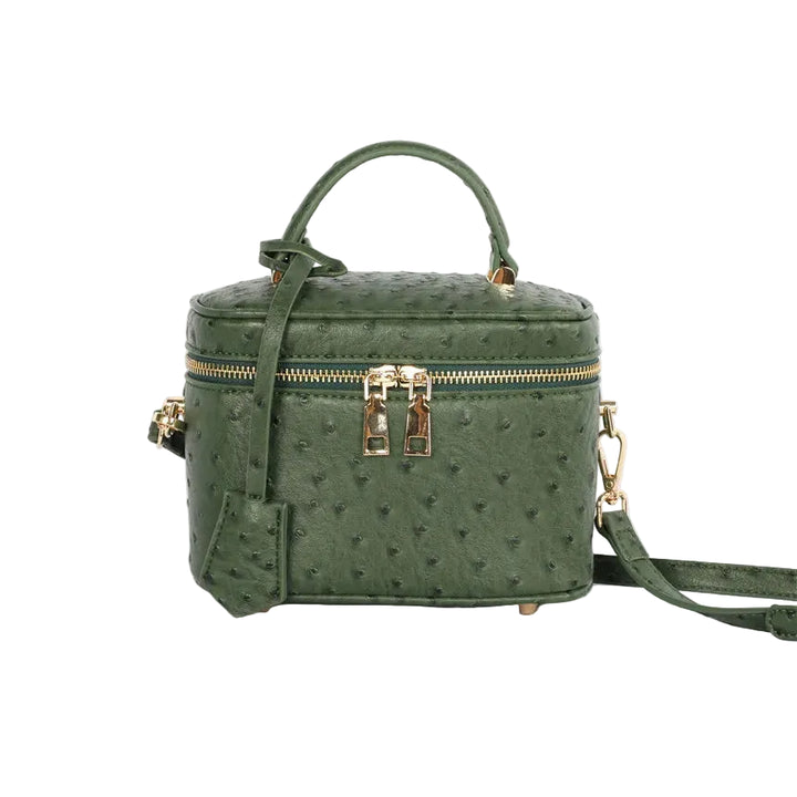 AURÉLIA Emerald Box Bag – Luxuriöse Struktur Handtasche