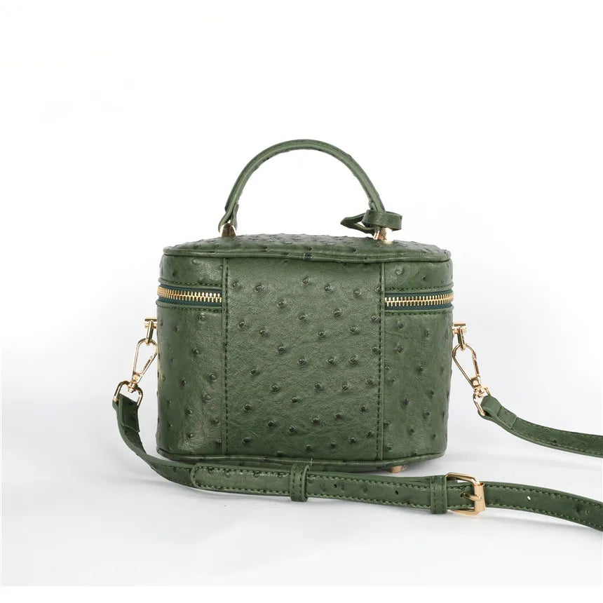 AURÉLIA Emerald Box Bag – Luxuriöse Struktur Handtasche