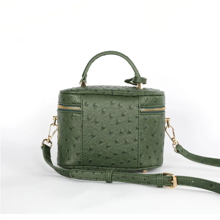 AURÉLIA Emerald Box Bag – Luxuriöse Struktur Handtasche
