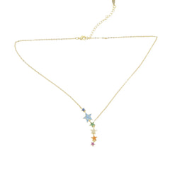 STELLA Rainbow Star Necklace – Mehrlagige Choker Halskette – Produktansicht 3 | MIRAÉE PARIS
