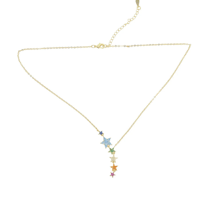 STELLA Rainbow Star Necklace – Mehrlagige Choker Halskette