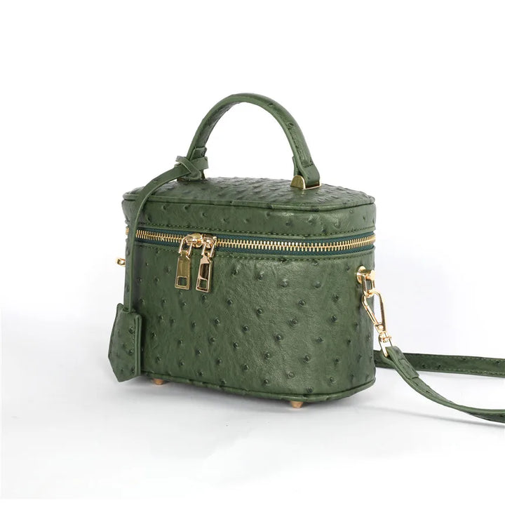 AURÉLIA Emerald Box Bag – Luxuriöse Struktur Handtasche