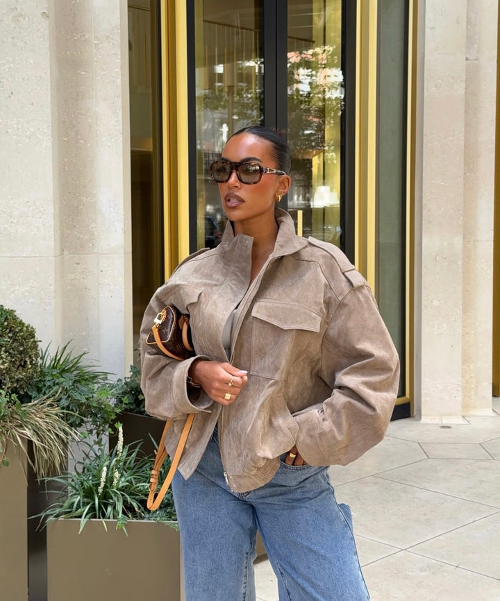 Exklusive Lederjacke im Utility-Design – Handgefertigter Premiumklassiker