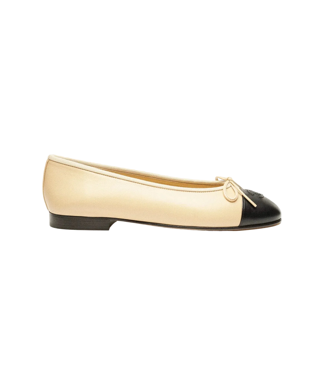 Camille Ballerina – Elegante Damen-Ballerinas in Beige & Schwarz | Miraee Paris