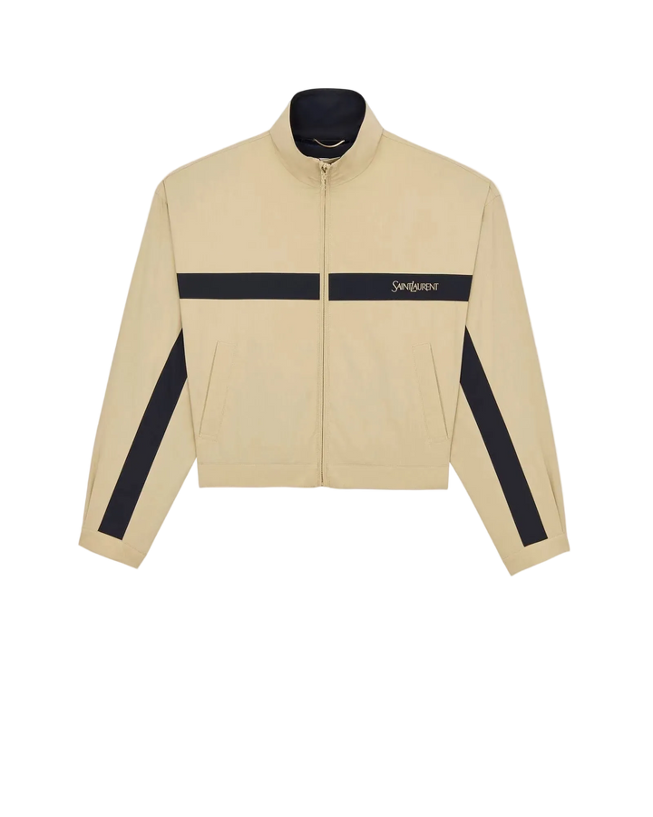 Victoria Track Jacket – Sportlich-elegante Damen-Jacke in Beige & Navy | Miraee Paris