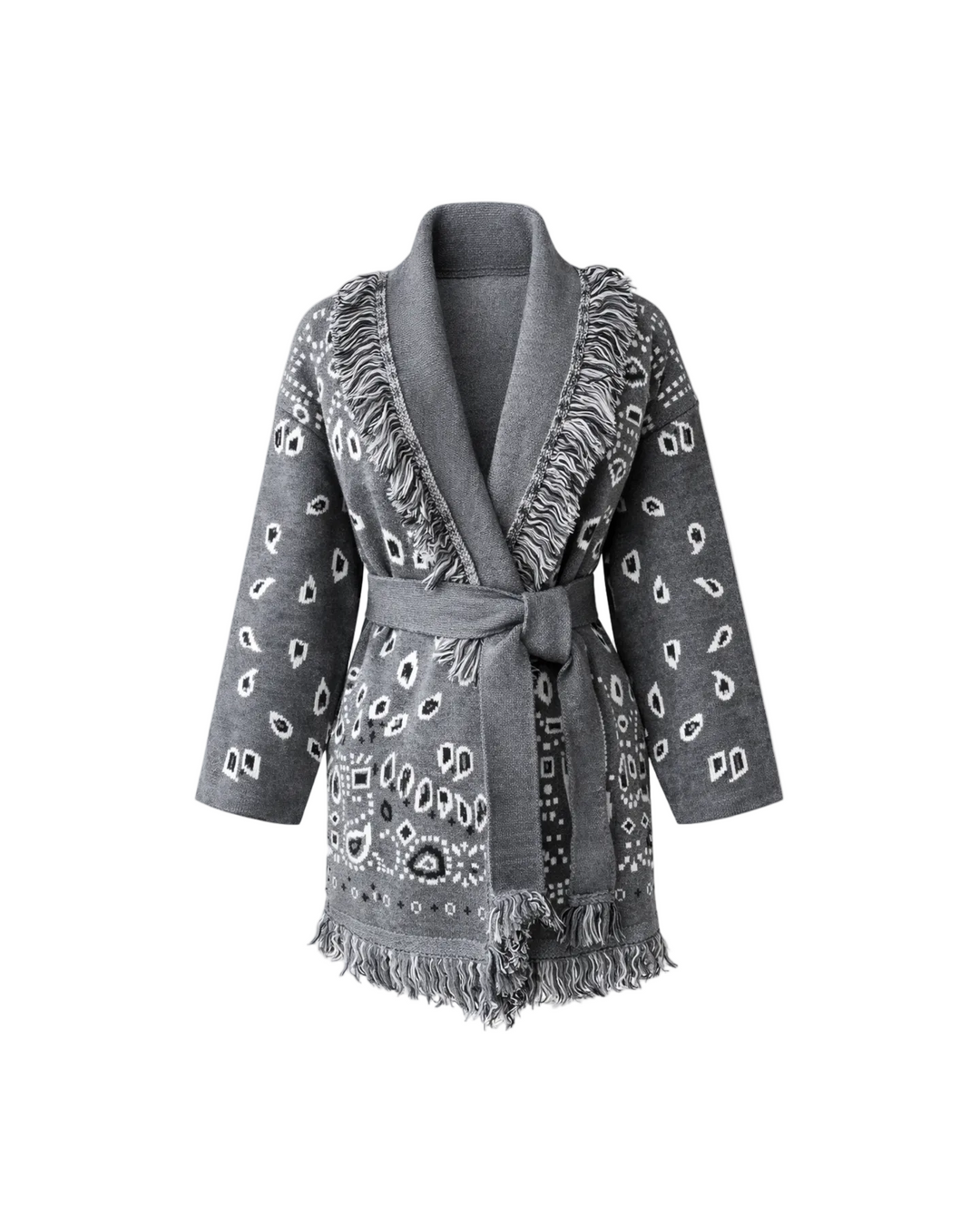 SIENNA graue Wolljacke – Produkt Frontansicht