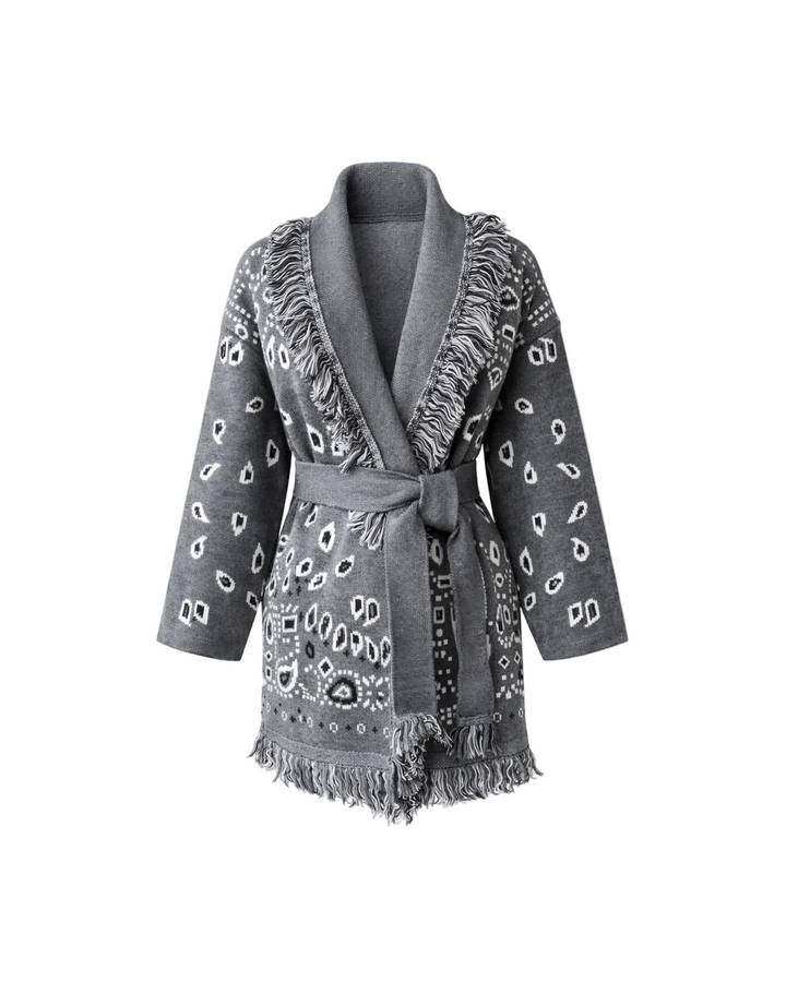 SIENNA graue Wolljacke – Produkt Frontansicht