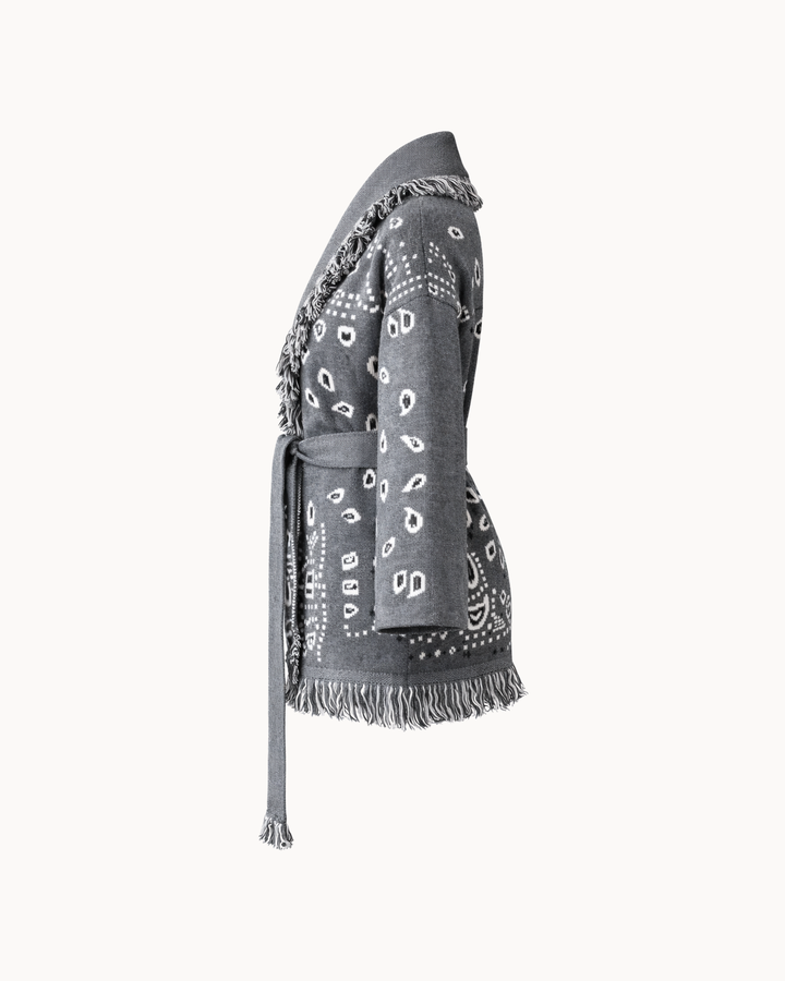 SIENNA graue Wolljacke – Produkt Seitenansicht