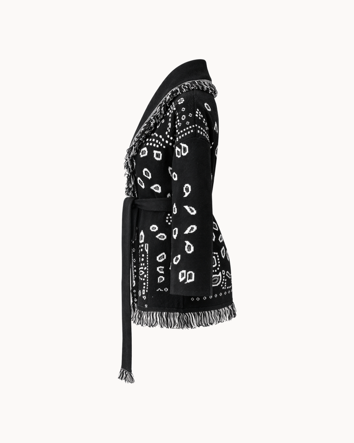 SIENNA schwarze Wolljacke – Produkt Seitenansicht