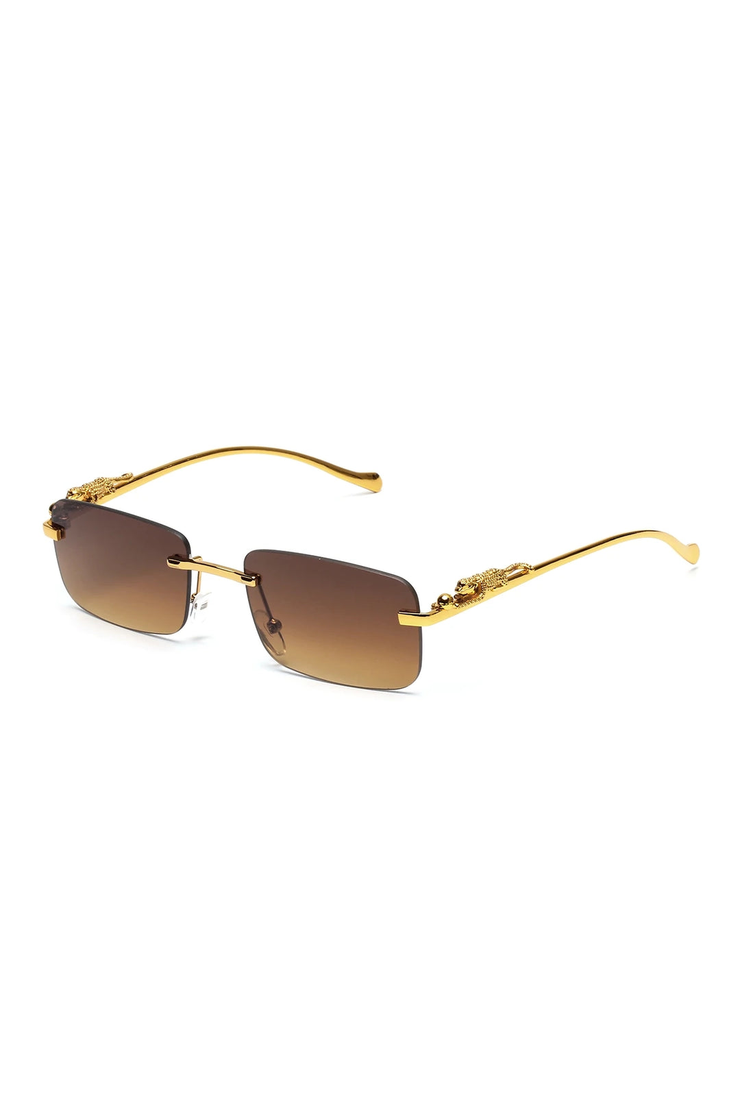 Ruiao rimless sunglasses UV400 fashion square metal glasses for men women designer man's brand sun glasses shades for outdoor