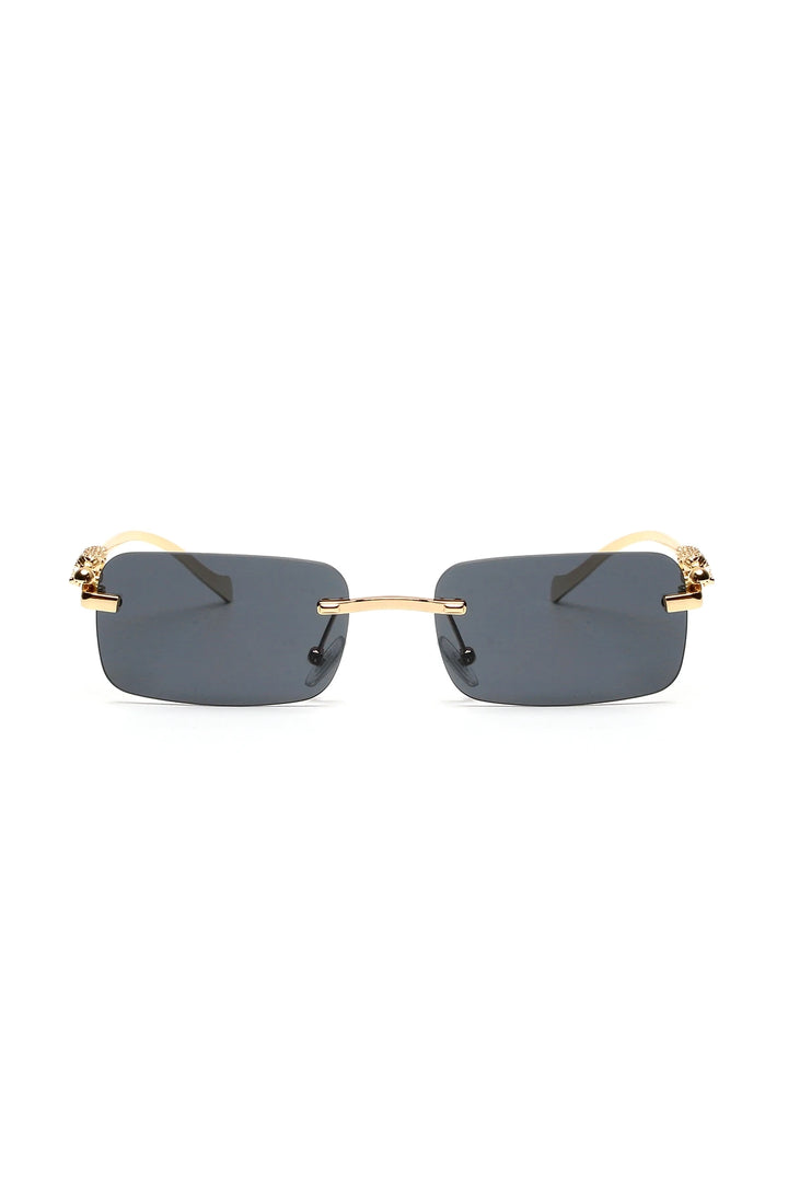 Ruiao rimless sunglasses UV400 fashion square metal glasses for men women designer man's brand sun glasses shades for outdoor
