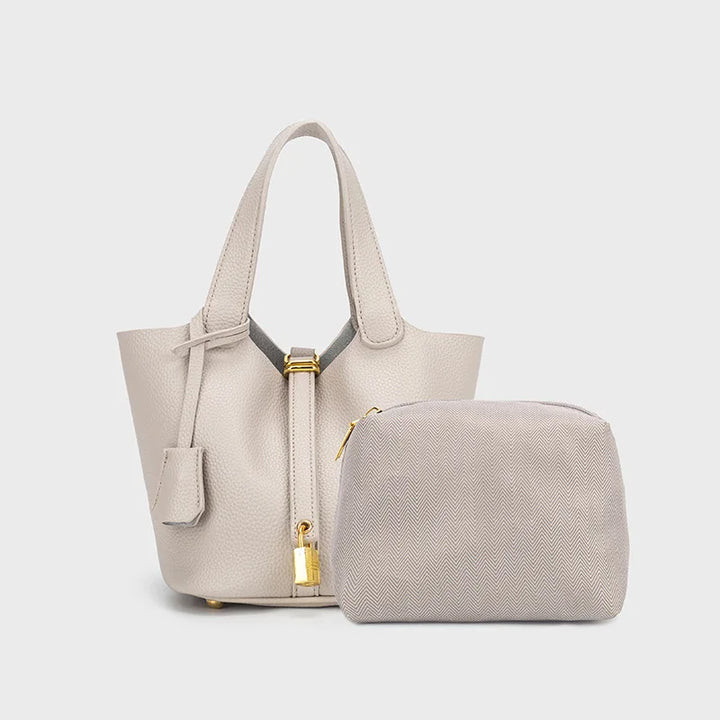 ROSA – Klassische Bucket Bag aus veganem Kunstleder