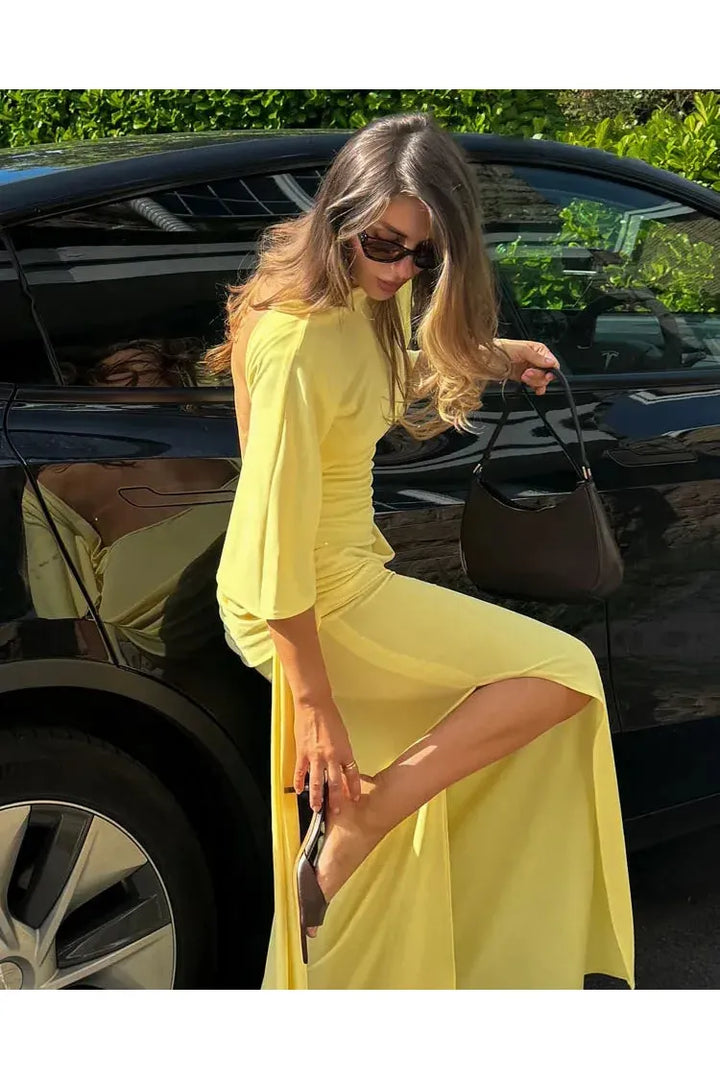 Soleil – Damen Sommerkleid mit Rückenfreiem Design & Lagen-Optik