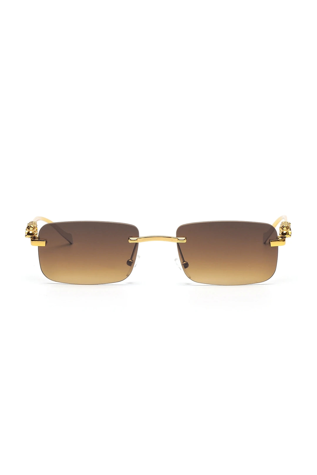 Ruiao rimless sunglasses UV400 fashion square metal glasses for men women designer man's brand sun glasses shades for outdoor