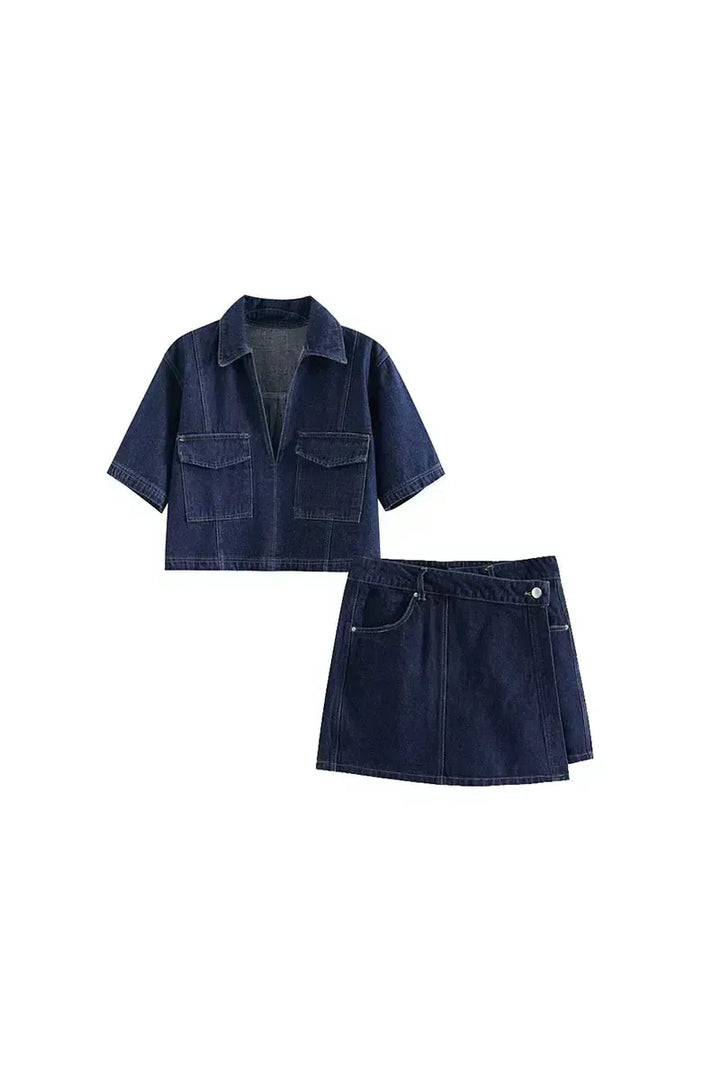 Mia Denim Chic – 2‑teiliges Damen Denim‑Set