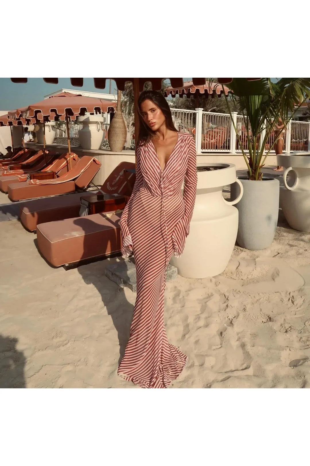 Luna Striped Cover-Up – Sexy Bikini-Kleid