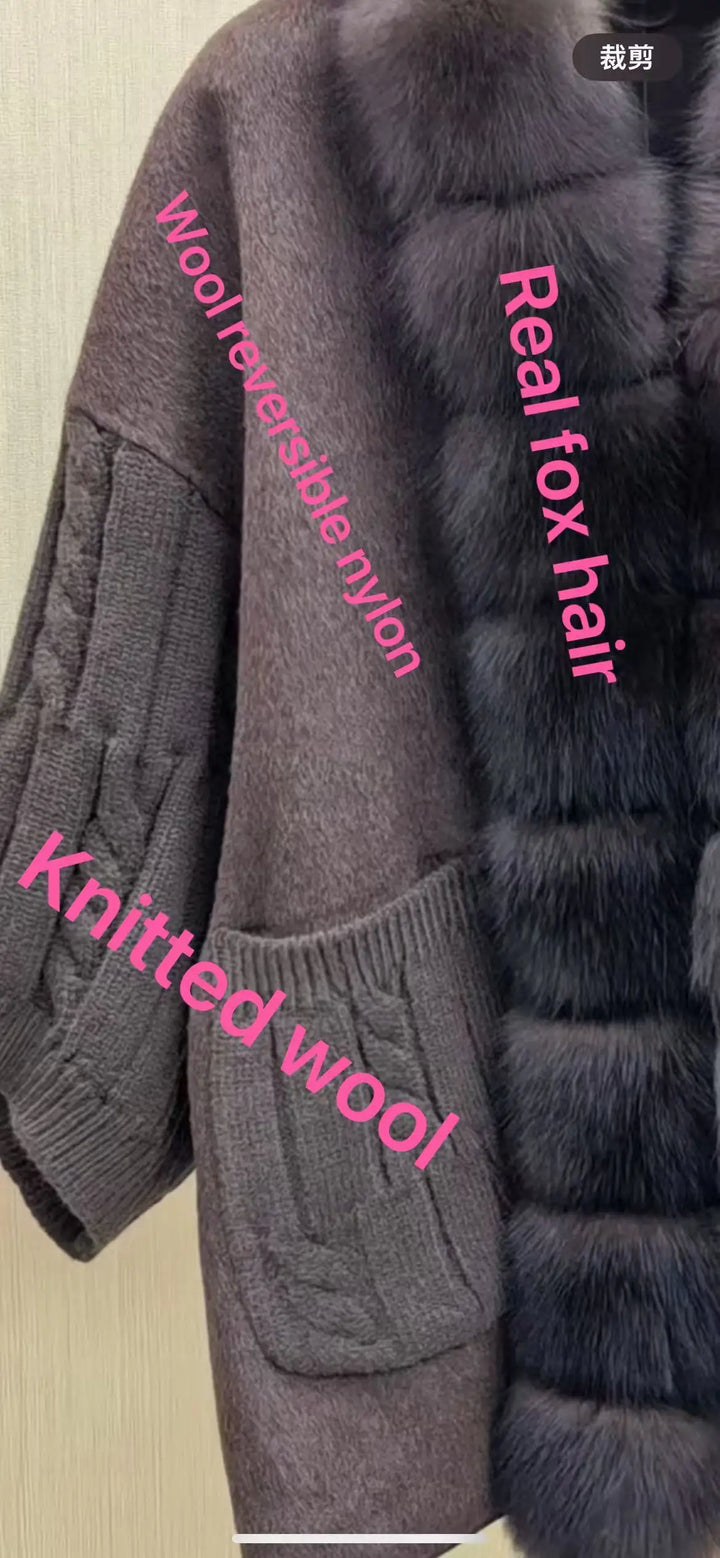 SIENNA – Echtpelzjacke mit Animal-Print