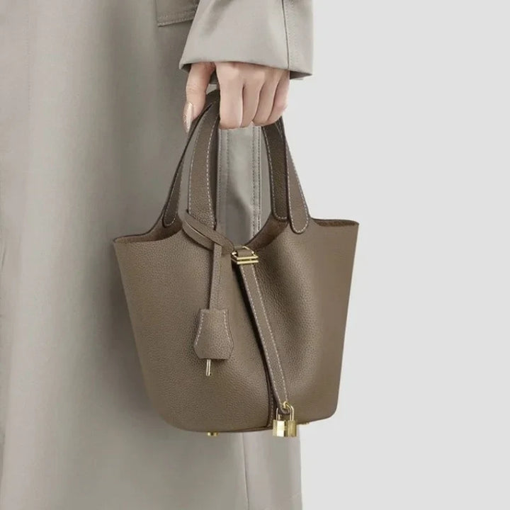 ROSA – Klassische Bucket Bag aus veganem Kunstleder