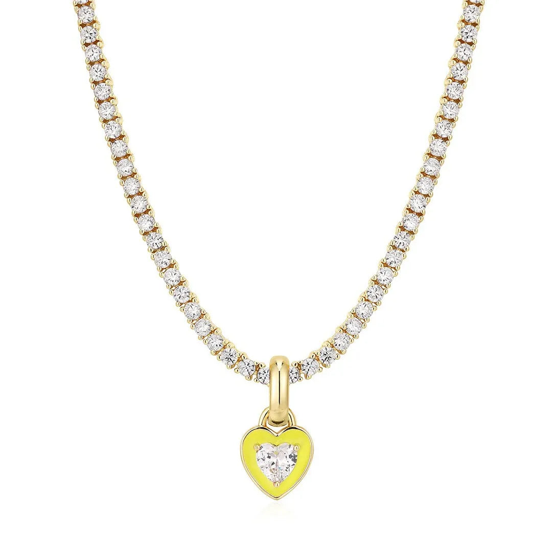 VALENTINE Heart Necklace – Herz Halskette aus Titanstahl mit Zirkonia