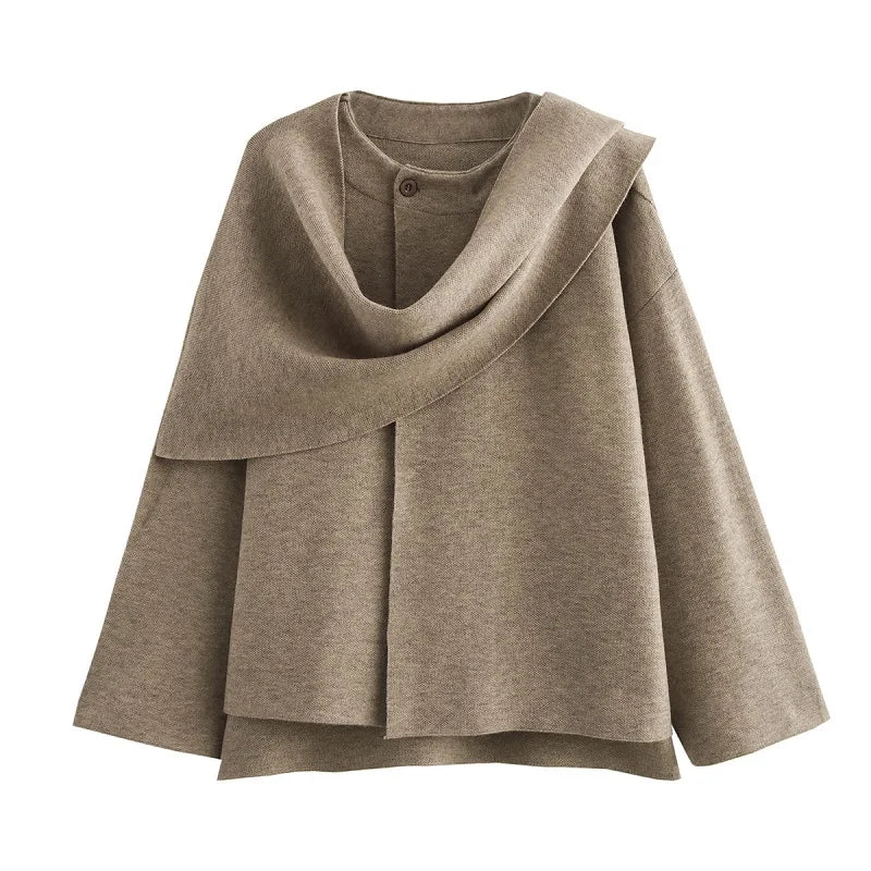 NADJA – Wattierte Winterjacke mit asymmetrischem Schalkragen