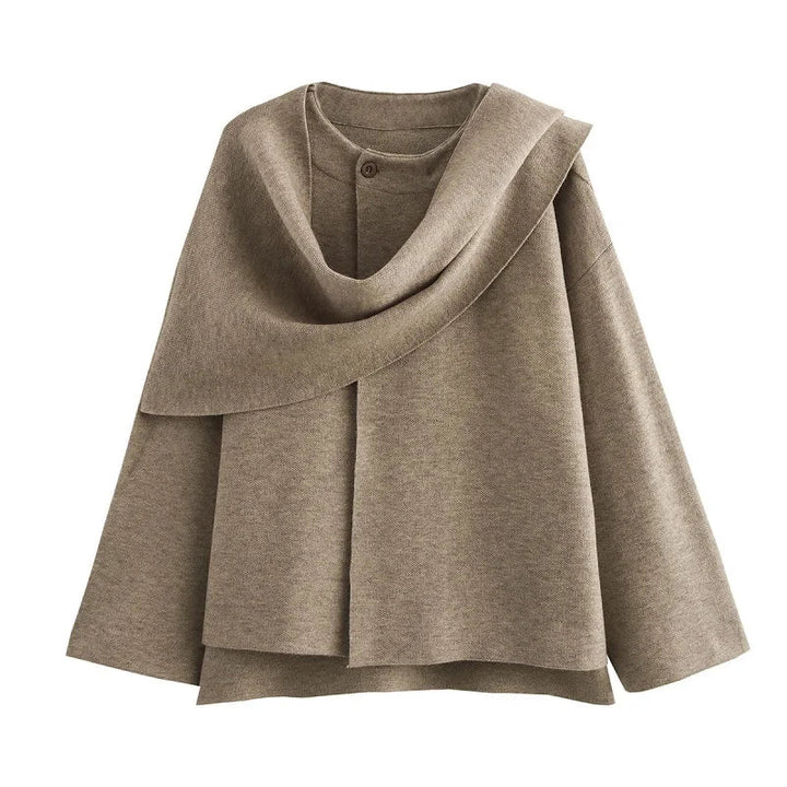 NADJA – Wattierte Winterjacke mit asymmetrischem Schalkragen
