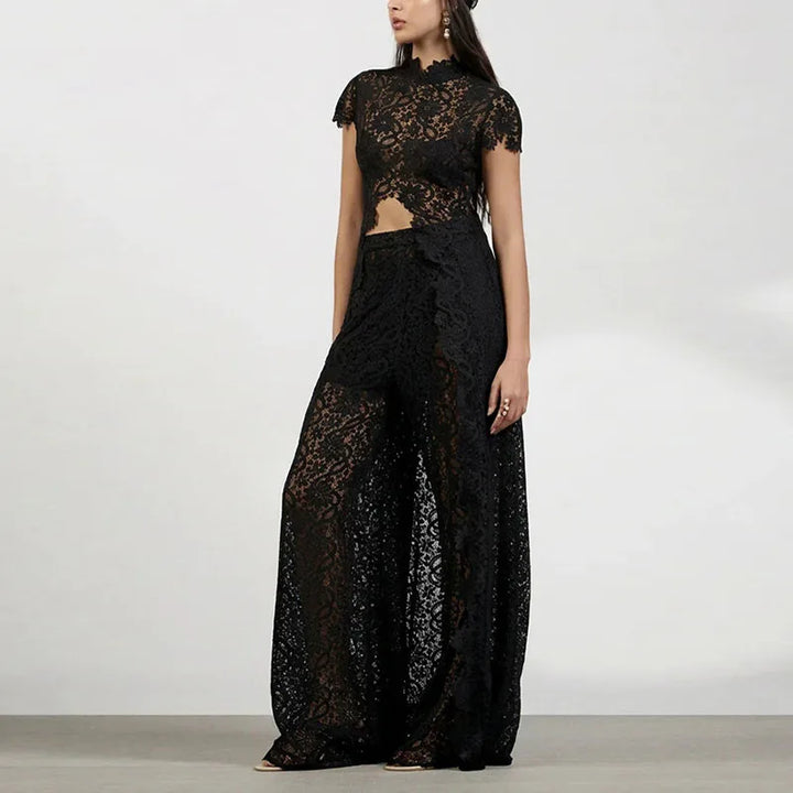 Valentina Spitzen Zweiteiler – Elegantes Blusen- & Hosen Set