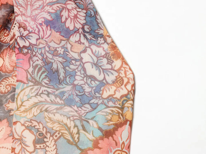 LÉA Floral Asymmetrical Maxi Dress – Elegantes Sommerkleid mit Neckholder