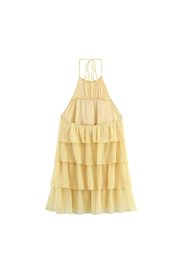 Luna Sun Dress – Rückenfreies A‑Linie Sommer‑Minikleid