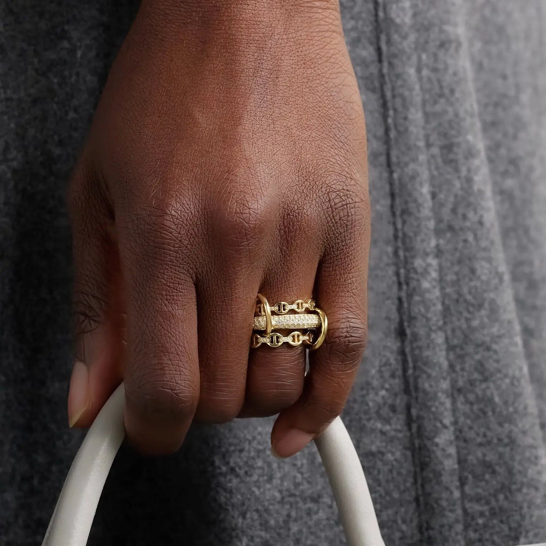 Élodie – Eleganter Zirkonia Ring mit 18K-Goldbeschichtung