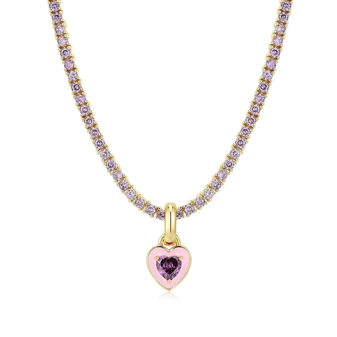 VALENTINE Heart Necklace – Herz Halskette aus Titanstahl mit Zirkonia
