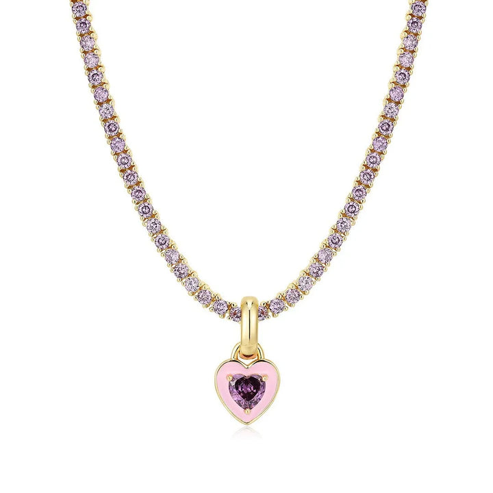 VALENTINE Heart Necklace – Herz Halskette aus Titanstahl mit Zirkonia