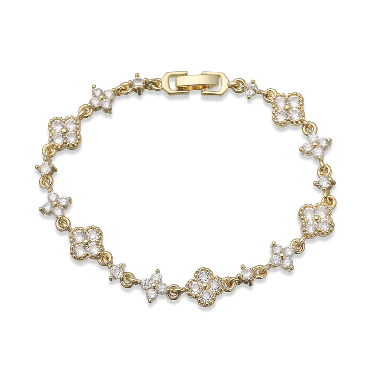 CÉLESTE Clover Bracelet – Kleeblatt Armband mit Zirkonia