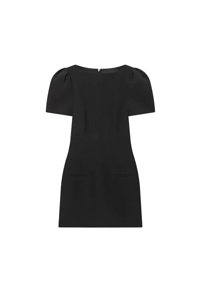 Seraphina Puff Damen Minikleid – Elegantes Schwarzes Abendkleid