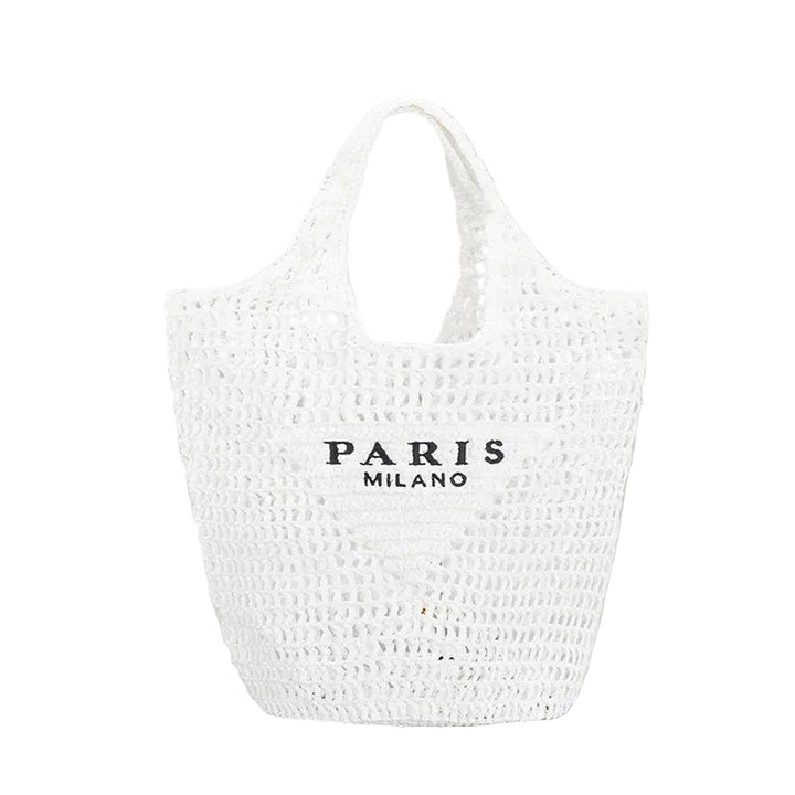 Geflochtene Raffia Strandtasche – Große Boho Shopper Tasche