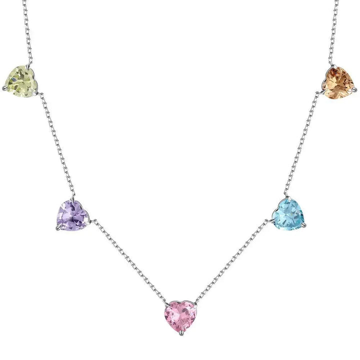 Élise – Pastell Herz-Choker mit funkelnden Zirkonia