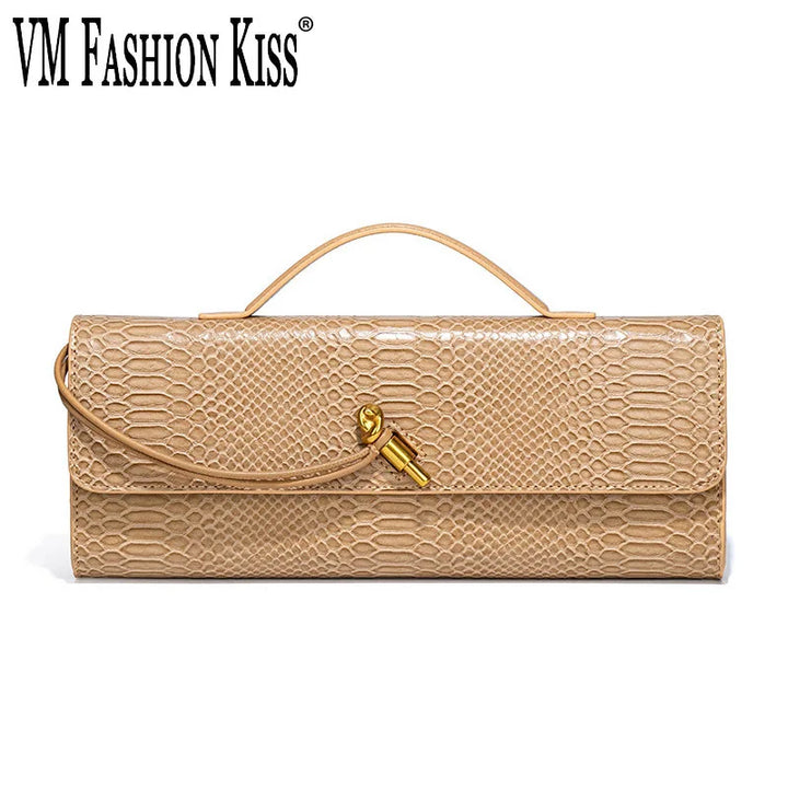 SERENA – Edle Baguette Bag in exotischer Python-Optik