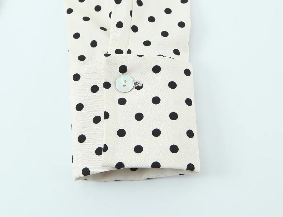 Charlotte Polka Dot Set – Kurzes Top & High‑Waist Hose