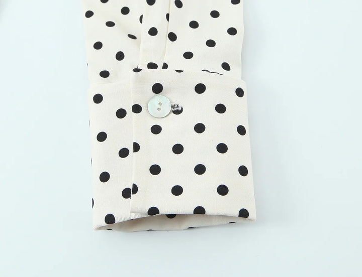 Charlotte Polka Dot Set – Kurzes Top & High‑Waist Hose