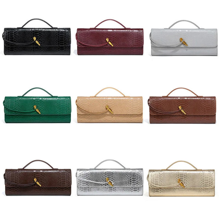SERENA – Edle Baguette Bag in exotischer Python-Optik