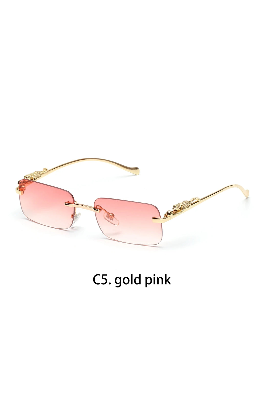 Ruiao rimless sunglasses UV400 fashion square metal glasses for men women designer man's brand sun glasses shades for outdoor