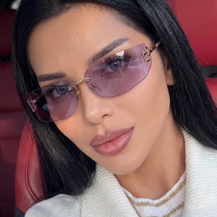 Sonnenbrille Ava – Elegante rahmenlose Light Luxury