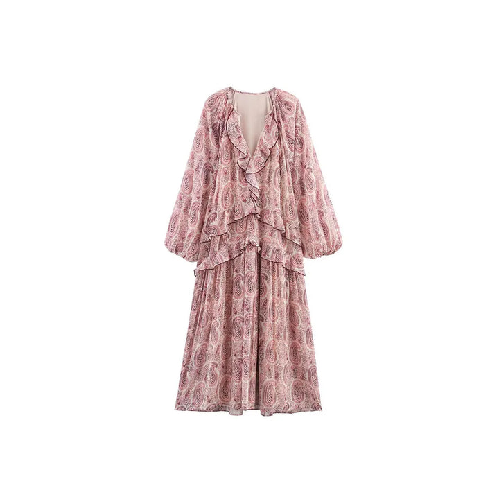 VIVIENNE Chiffon Midi Dress – Elegantes Midikleid mit Volants
