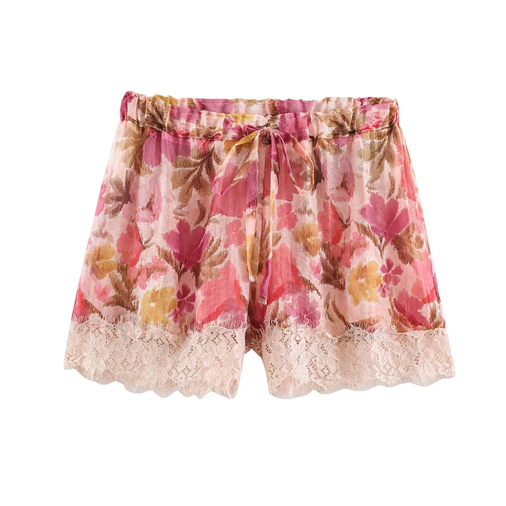 Velvet Lace Lounge Shorts