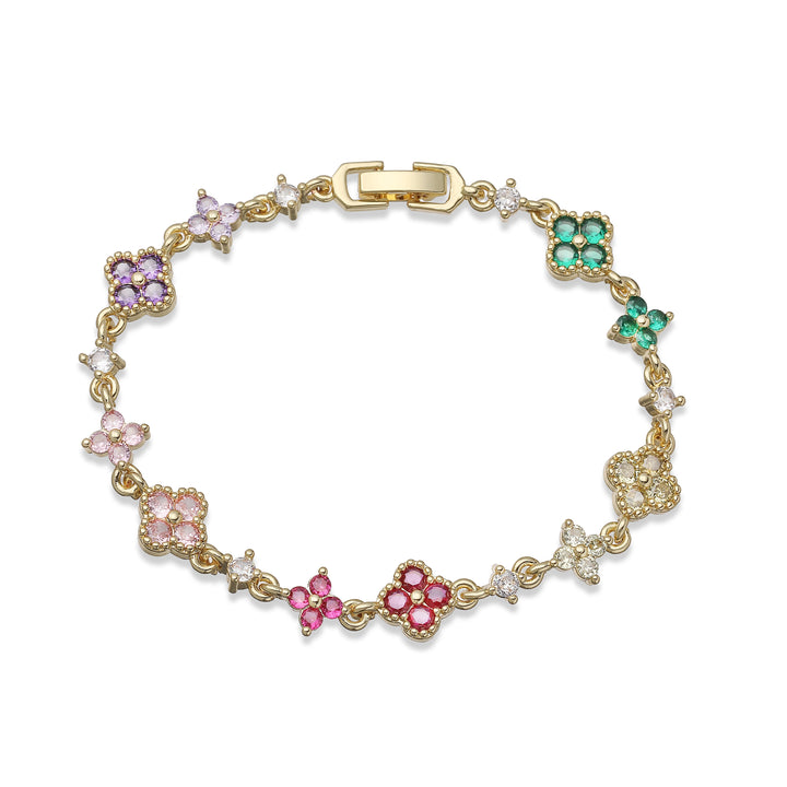 CÉLESTE Clover Bracelet – Kleeblatt Armband mit Zirkonia