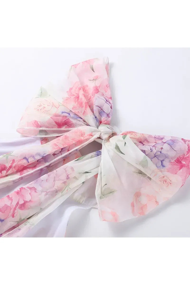 Floral Backless Mini Dress – Chic Summer Party Dress
