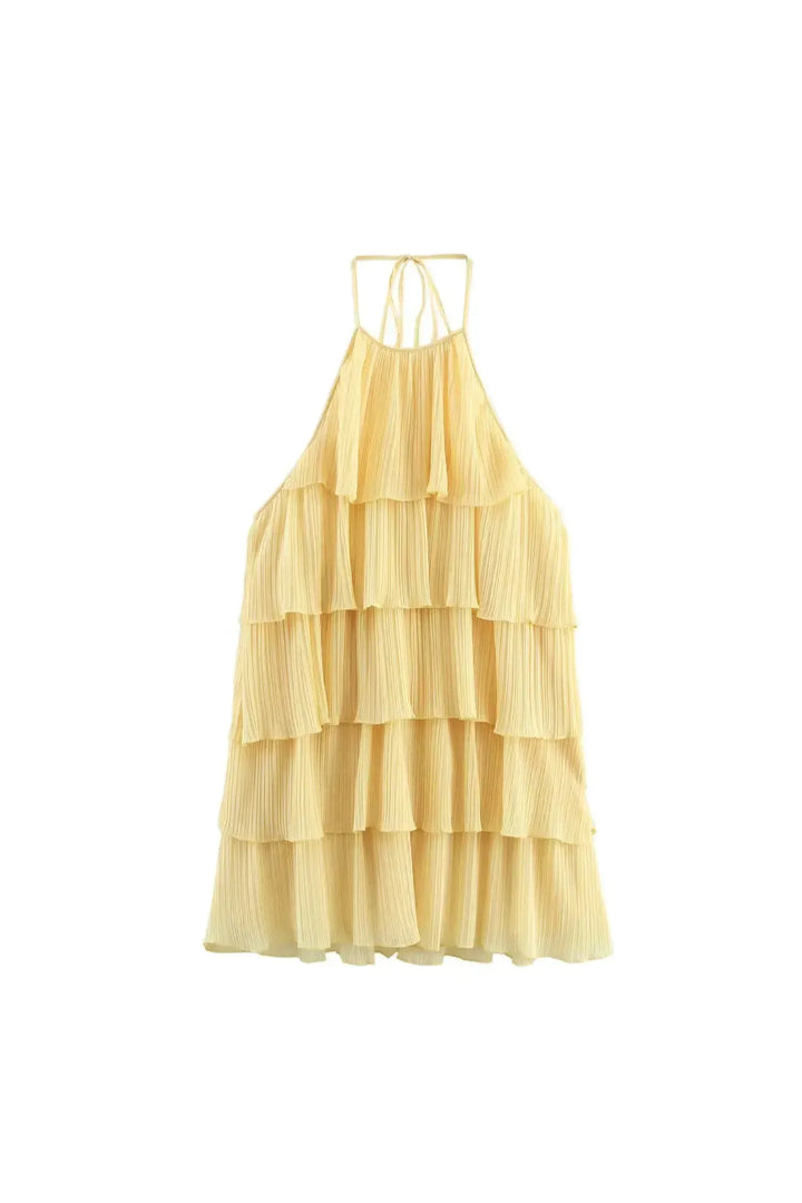 Luna Sun Dress – Rückenfreies A‑Linie Sommer‑Minikleid